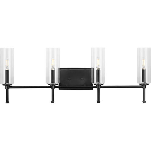 Elara 4 Light 32 inch Matte Black Bath Vanity Wall Light