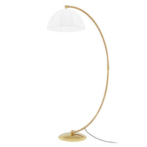 Montague 34 inch 60.00 watt Aged Brass Floor Lamp Portable Light