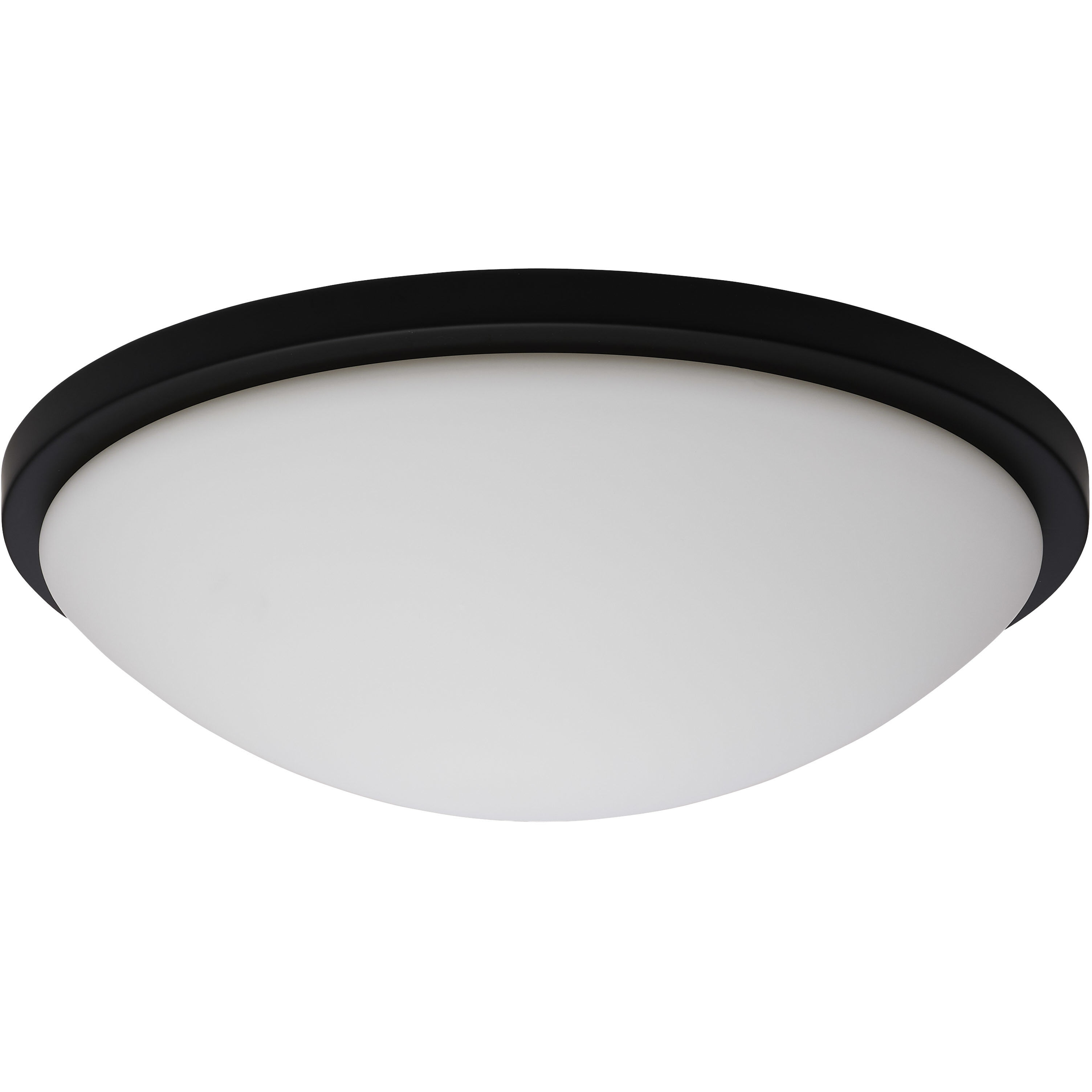 Button LED 17 inch Matte Black LED Flush Mount Ceiling Light