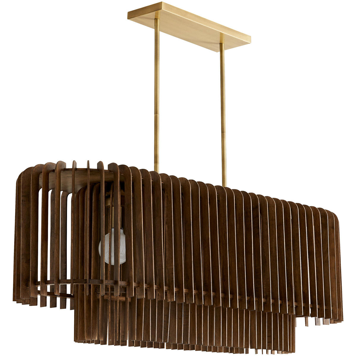 Valencia 5 Light 49 inch Dark Walnut Linear Chandelier Ceiling Light