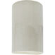 Ambiance Cylinder LED 7.75 inch White Crackle ADA Wall Sconce Wall Light, Large