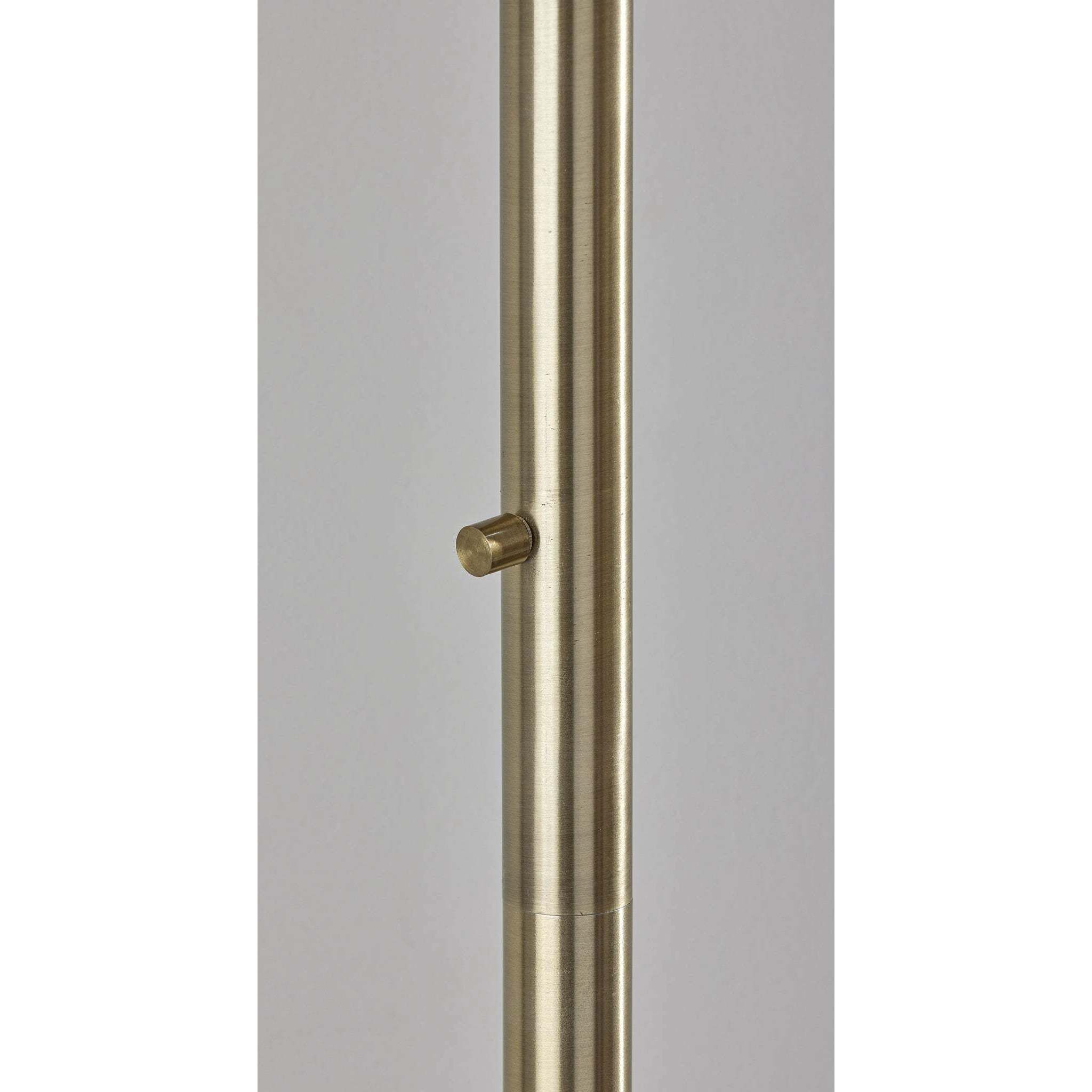 Barton 75.5 inch 100.00 watt Antique Brass Arc Floor Lamp Portable Light, Simplee Adesso