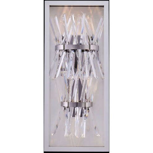 Glacier Estereo 25 inch Matte White Outdoor Wall Sconce