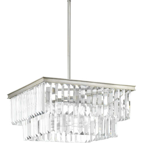 Glimmer 4 Light 20.13 inch Silver Ridge Pendant Ceiling Light, Design Series