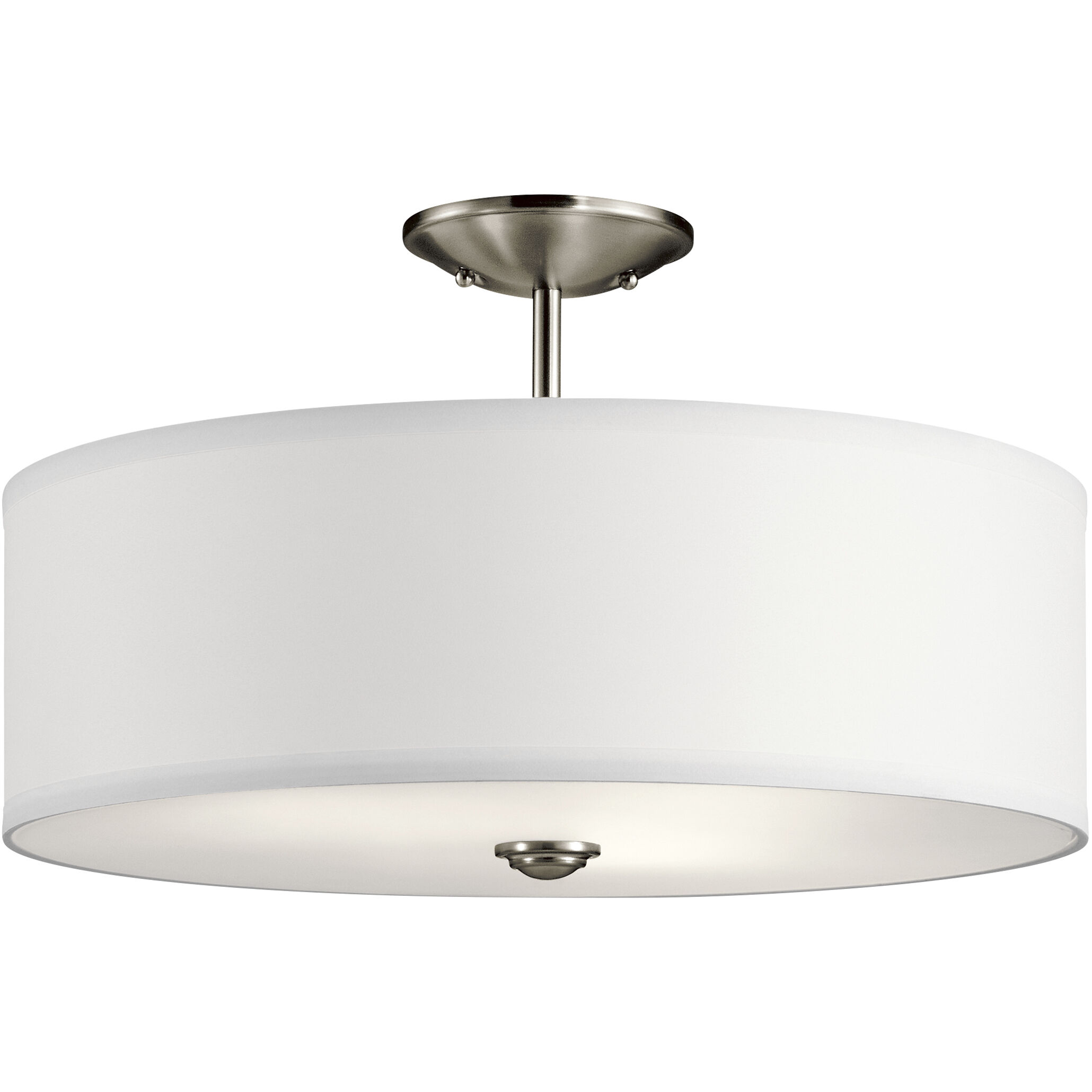 Shailene 3 Light 18 inch Brushed Nickel Semi Flush Light Ceiling Light