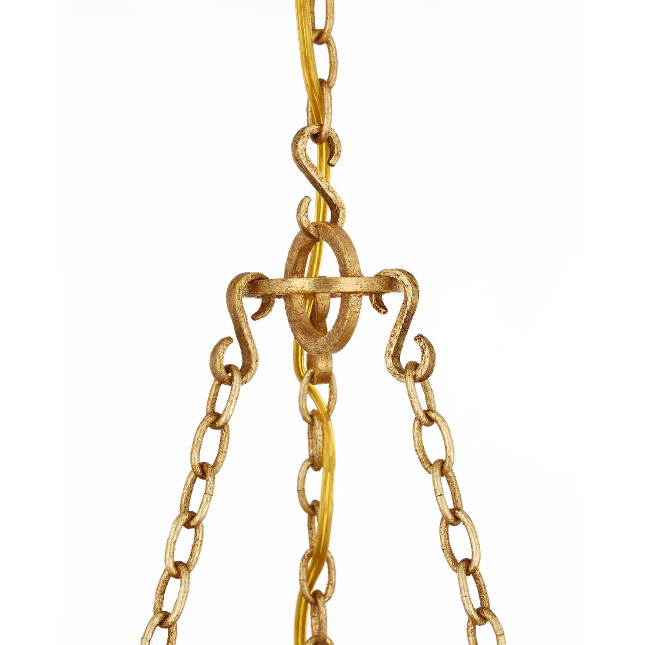 Marie Flanigan Sinclair LED 26 inch French Gild Sculpted Chandelier Ceiling Light