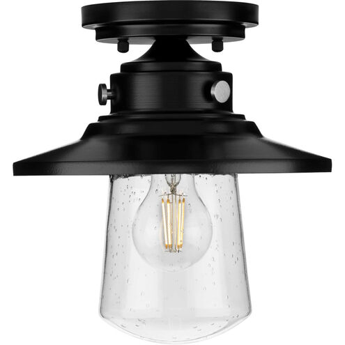 Tremont 1 Light 9 inch Matte Black Outdoor Semi Flush Mount