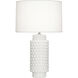 Dolly 27.5 inch 150 watt Matte Lily Table Lamp Portable Light in Fondine