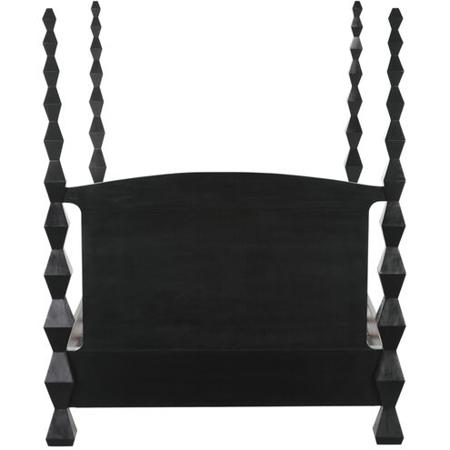 Brancusi Hand Rubbed Black Bed, Queen