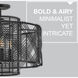 Lisa McDennon Nikko 4 Light 20.25 inch Black Indoor Pendant Ceiling Light, Convertible to Semi-Flush