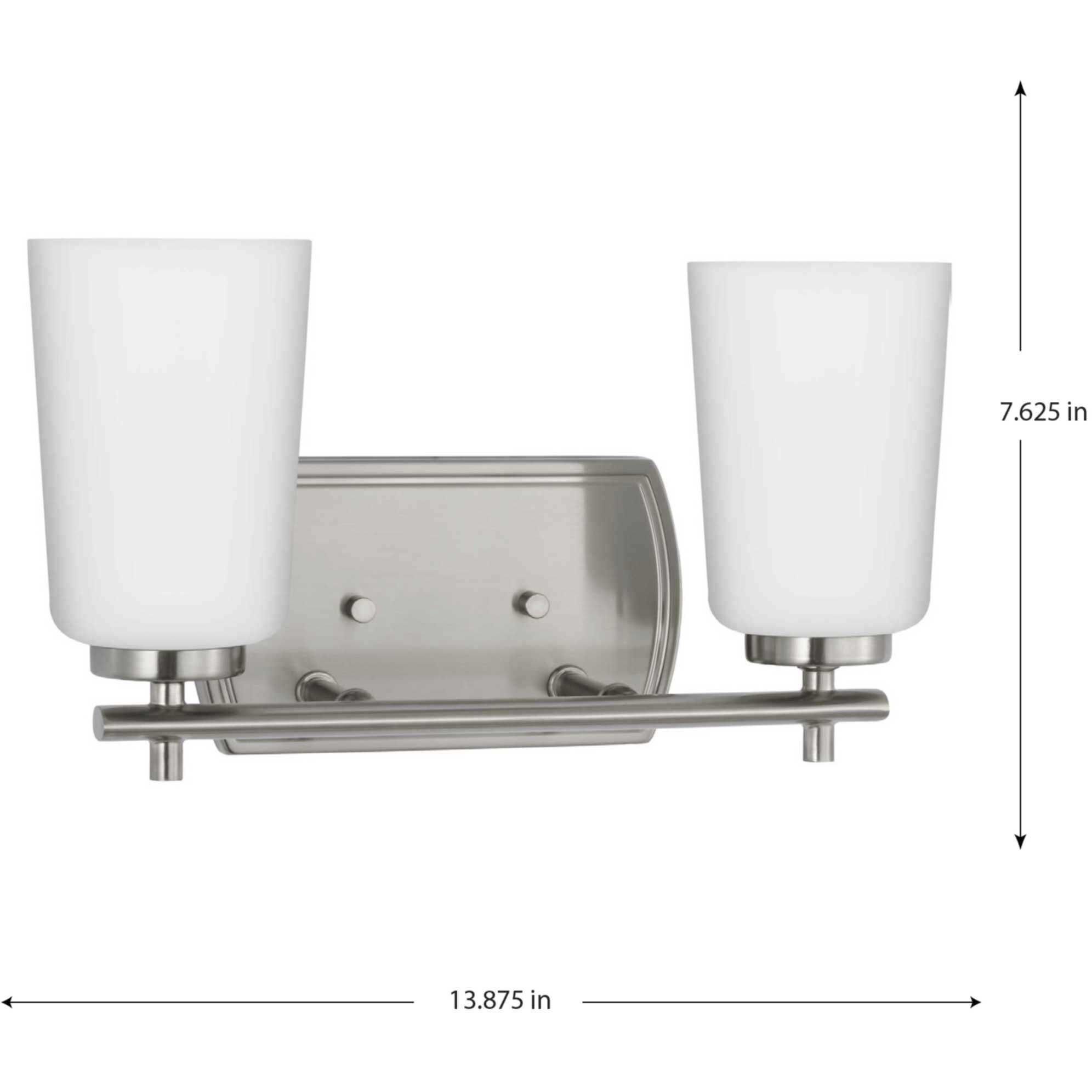 Adley 2 Light 13.88 inch Brushed Nickel Bath Vanity Light Wall Light