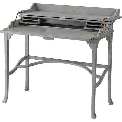 Theodore Alexander 40 X 19 inch Blue/White Painted Campaign Desk