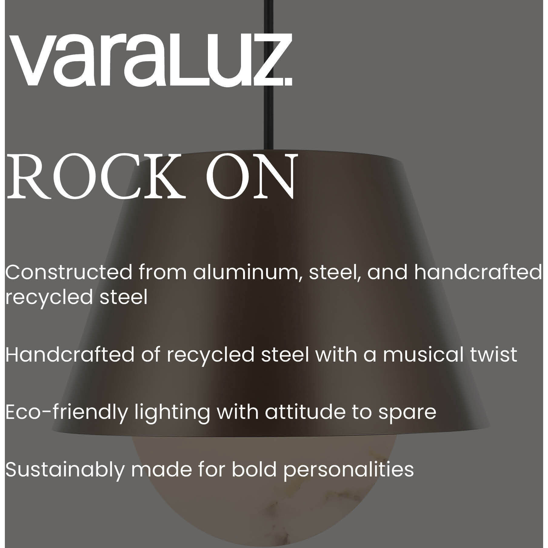 Rock On 6 Light 26 inch Brontourage and Matte Black Pendant Ceiling Light