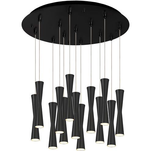 Robson LED 23.63 inch Black Multi Pendant Ceiling Light