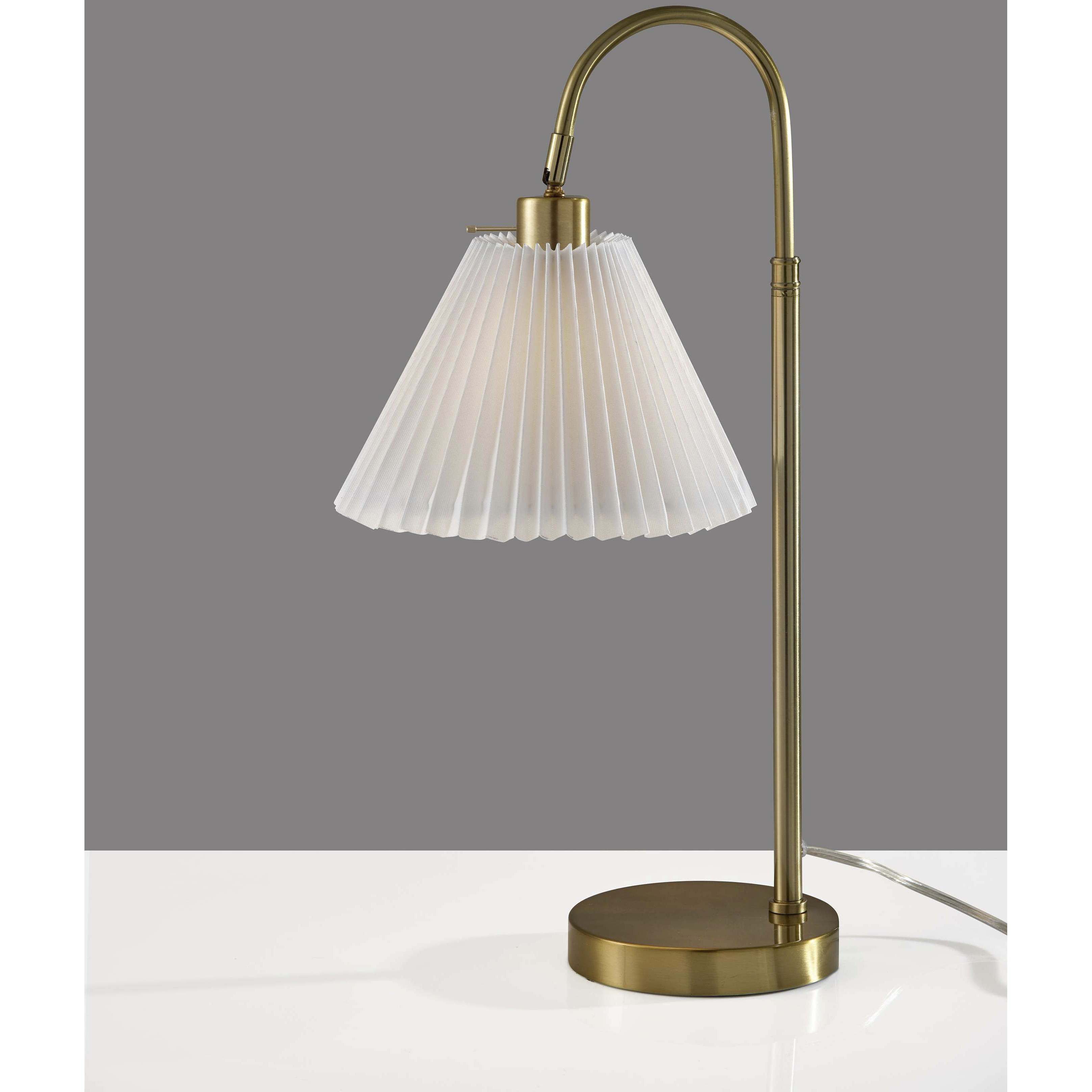 Thalia 25 inch 60.00 watt Antique Brass Table Lamp Portable Light, Simplee Adesso