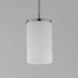 Lateral 1 Light 4.75 inch Satin Nickel Single Pendant Ceiling Light in Satin White