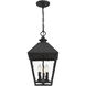 Harrison 3 Light 11 inch Matte Black Outdoor Hanging Lantern