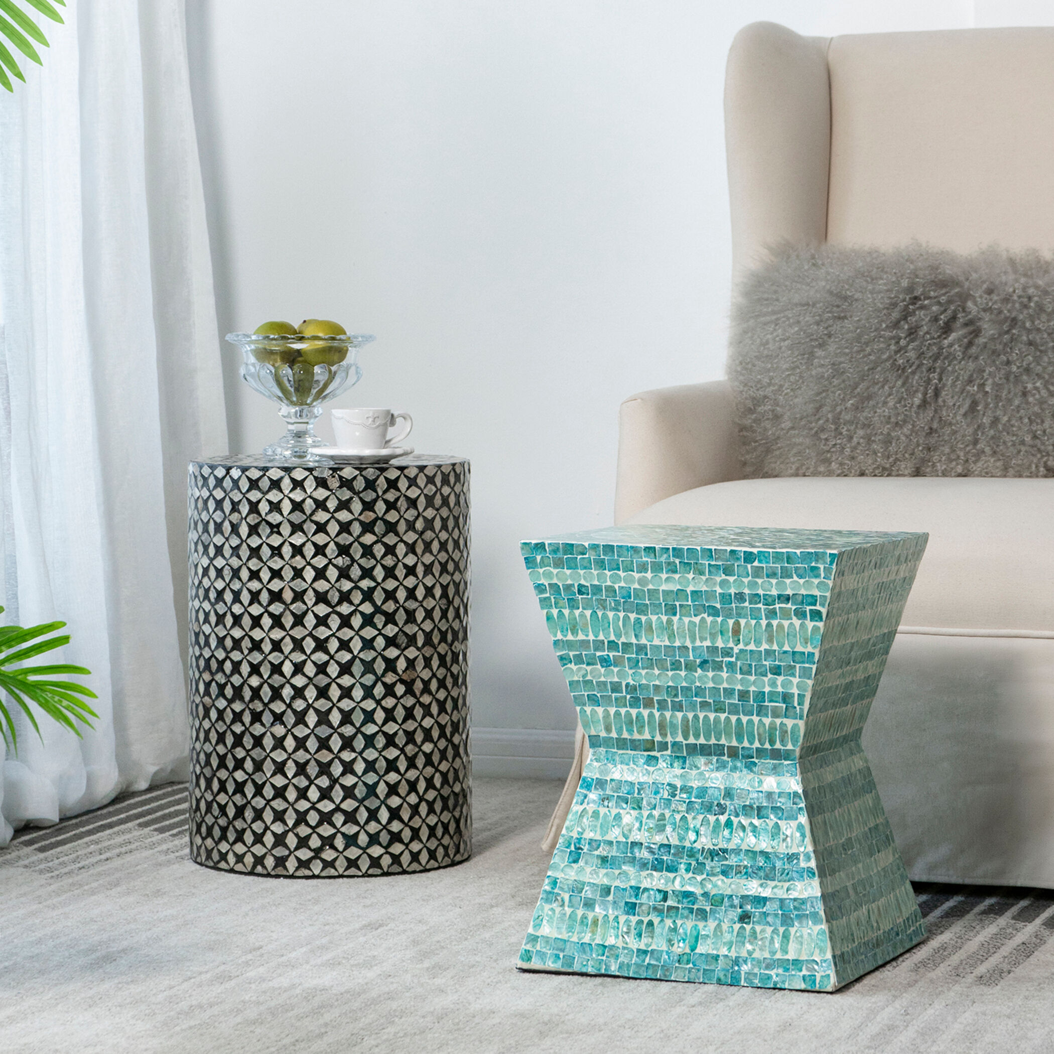 Anita 19.7 inch Black Stool