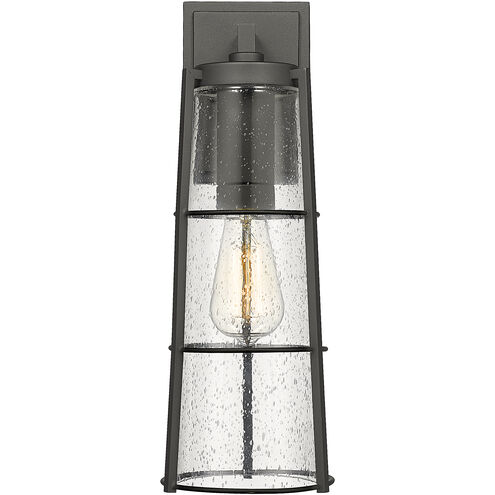 Helix 1 Light 17 inch Black Outdoor Wall Light