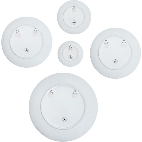 Maliya White and Blue Wall Decor, Set of 5