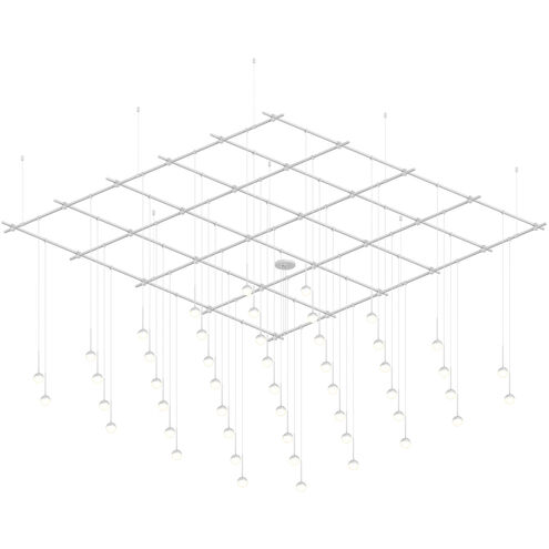 Suspenders LED 97 inch Satin White Suspension Ceiling Light, Multi-light