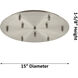Fairchild Bare Bulb 9 Light 18 inch Oil Rubbed Bronze Multi-Pendant Ceiling Light, Fairchild