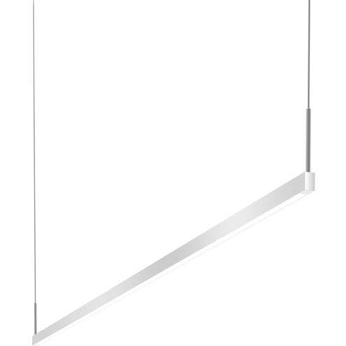 Thin-Line LED 72 inch Bright Satin Aluminum Pendant Ceiling Light