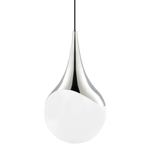 Ariana 1 Light 11 inch Polished Nickel Pendant Ceiling Light
