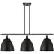 Ballston Dome 3 Light 36 inch Matte Black Island Light Ceiling Light