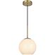 Baxter 1 Light 8 inch Satin Gold Pendant Ceiling Light