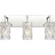 Forma de Crystal 3 Light 23 inch Polished Chrome Vanity Light Wall Light