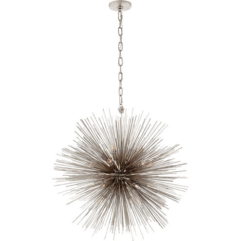 Kelly Wearstler Strada 20 Light 28 inch Burnished Silver Leaf Round Chandelier Ceiling Light, Medium