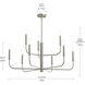Reines 9 Light 32 inch Brushed Nickel Chandelier Ceiling Light