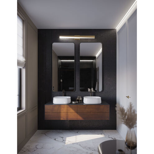 Slant LED 36 inch Light Antique Brass Vanity Light Wall Light