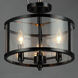 Sentinel 3 Light 13.25 inch Black Semi-Flush Mount Ceiling Light