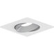 Pearl Haze Reflector / Warm White Flange LED Square Adjustable Cone Retrofit in 2700K, Haze / Warm White, 4" Retrofit