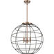 Lake Placid 3 Light 22 inch Antique Copper Pendant Ceiling Light