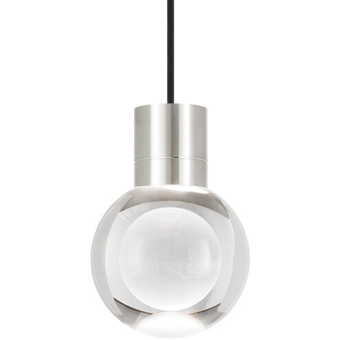 Sean Lavin Mina LED 5 inch Satin Nickel Pendant Ceiling Light in 11, Black Cord, LED 90 CRI 2200K, Integrated LED