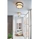 Lowell 3 Light 16 inch Black Indoor Flush Mount Ceiling Light in White
