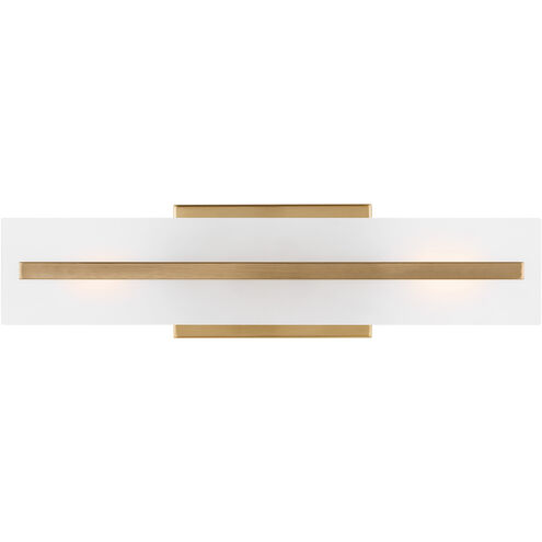 Dex 2 Light 4.75 inch Satin Brass Bath Vanity Wall Light