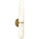 Salon LED 5 inch Natural Brass Wall Sconce Wall Light, Large