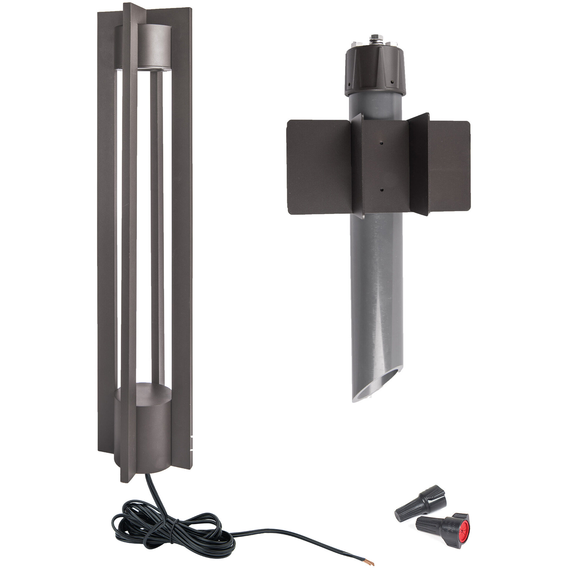 Chamber 12 5.5 watt Bronze Bollard Lighting in 2700K, WAC Landscape