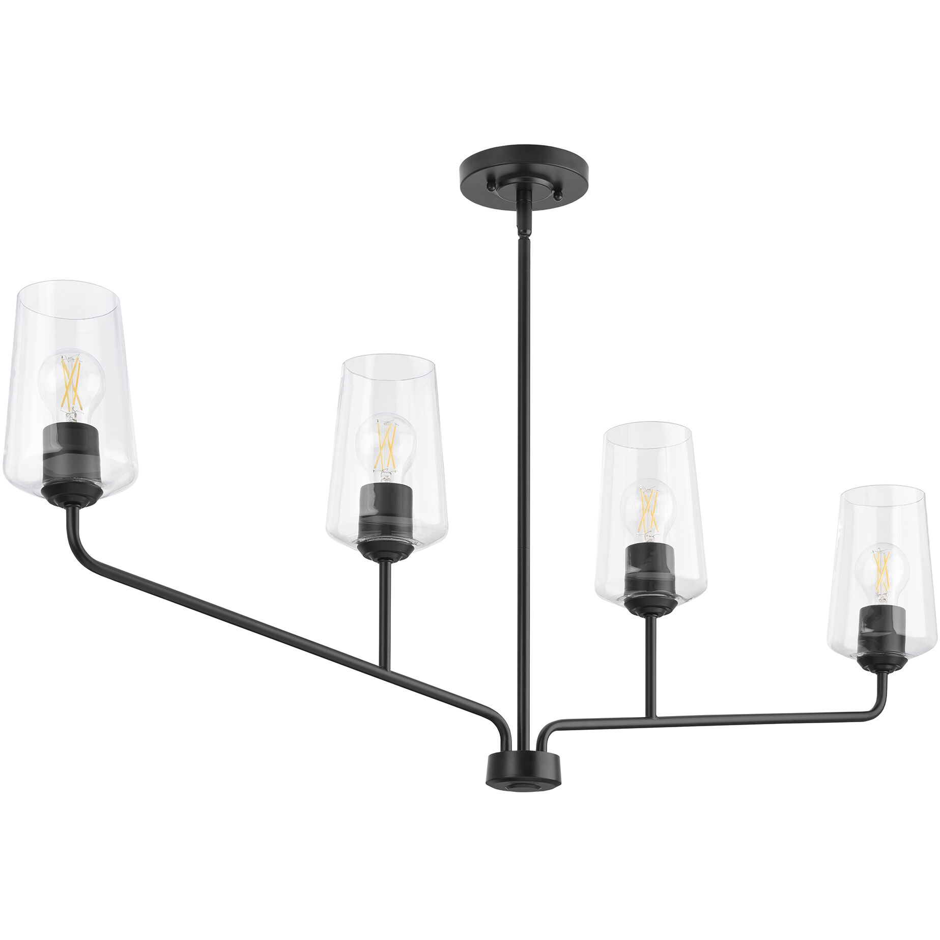 Celino Linear Chandelier Ceiling Light in Black