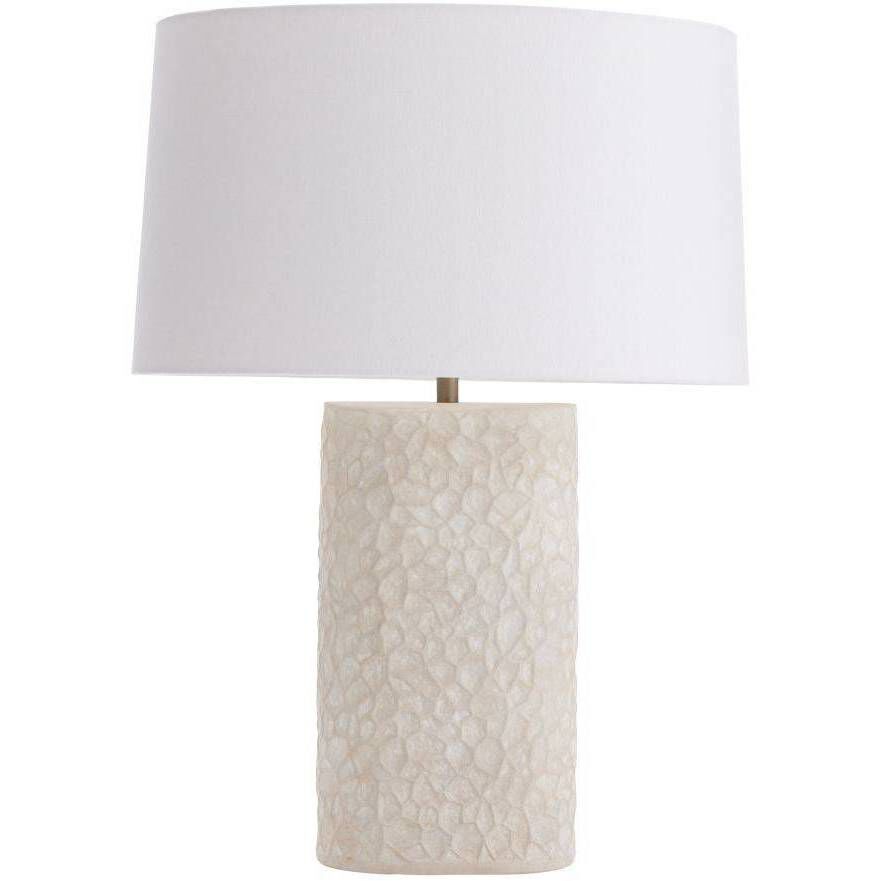 Felicity 28 inch 60.00 watt Egg Shell and Antique Brass Lamp Portable Light