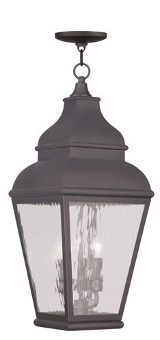 Exeter 3 Light 10 inch Bronze Outdoor Pendant Lantern