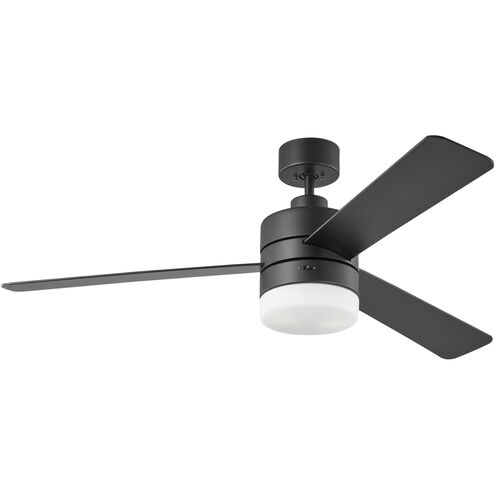 Era 52 LED 52 inch Midnight Black with Midnight Black/American Walnut reversible blades Indoor/Outdoor Ceiling Fan