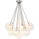 Molecule 11 Light 25.98 inch Nickel Flush Mount Ceiling Light