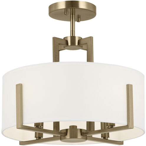Malen LED 15.5 inch Champagne Bronze Semi Flush Mount Ceiling Light