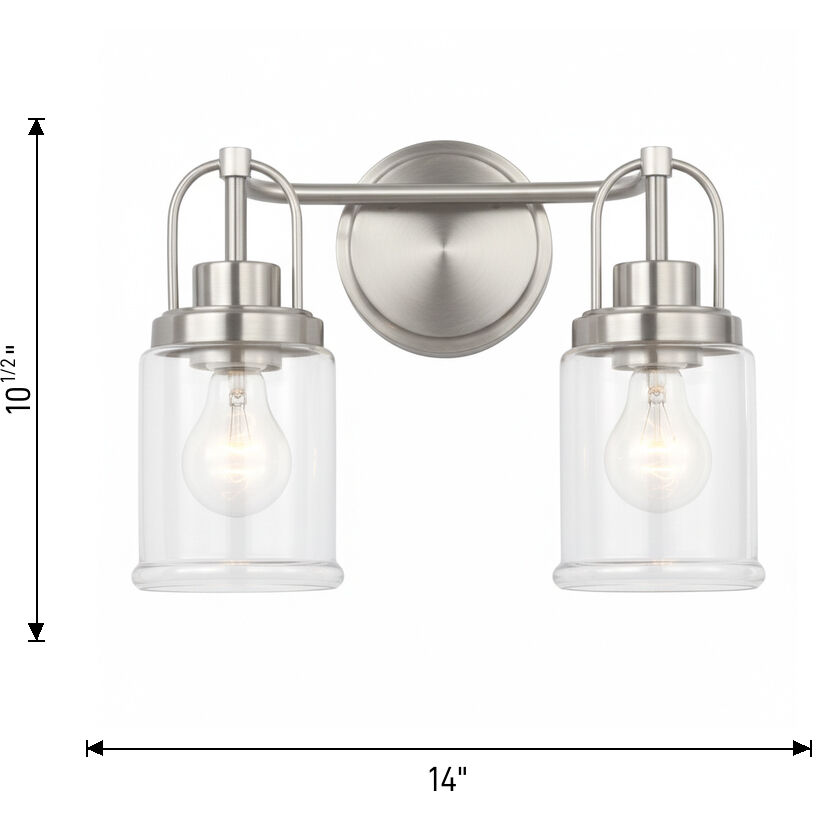 Anders 2 Light 14 inch Midnight Black Bath Vanity Wall Light