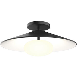 Cruz LED 15 inch Metal - Black/White Flush Mount Ceiling Light in Black / White